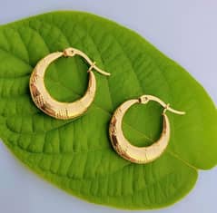 Modern Design gold plated hoops