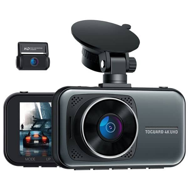 TOGUARD 4K Dual Dash Cam Car Camera, UHD 4K WDR parking monitor 1