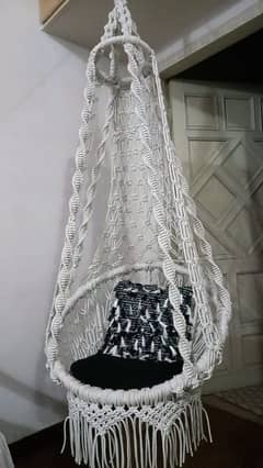 hand woven macrame swing