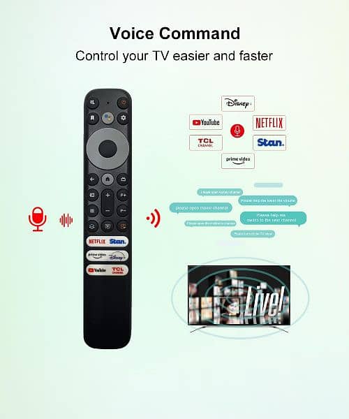 TCL Led Android 100% original Remote Google assistant available 1