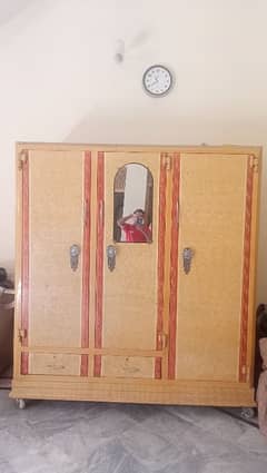 Iron Wardrobe/ Almari / Cabinet with Rolling Wheels