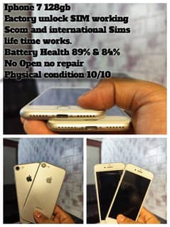 Iphone 7 (128gb) Sim Working Factory Unlock