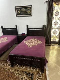 sheesham wood twin beds