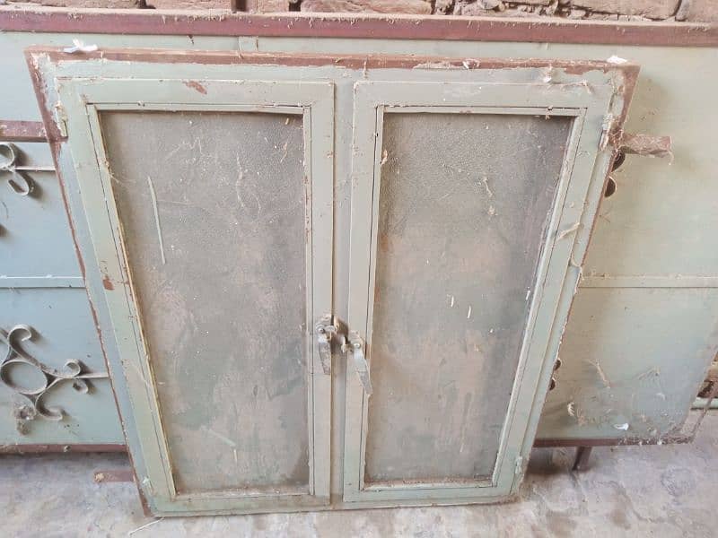 Iron Door and window + glass for sale . 1