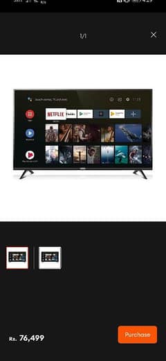 TCL Smart Android LED TV 40inch