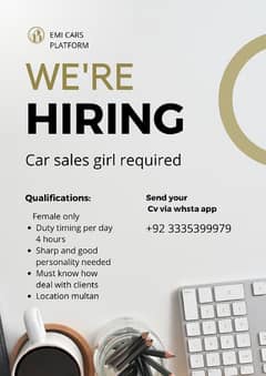 female sales girl neended for this job