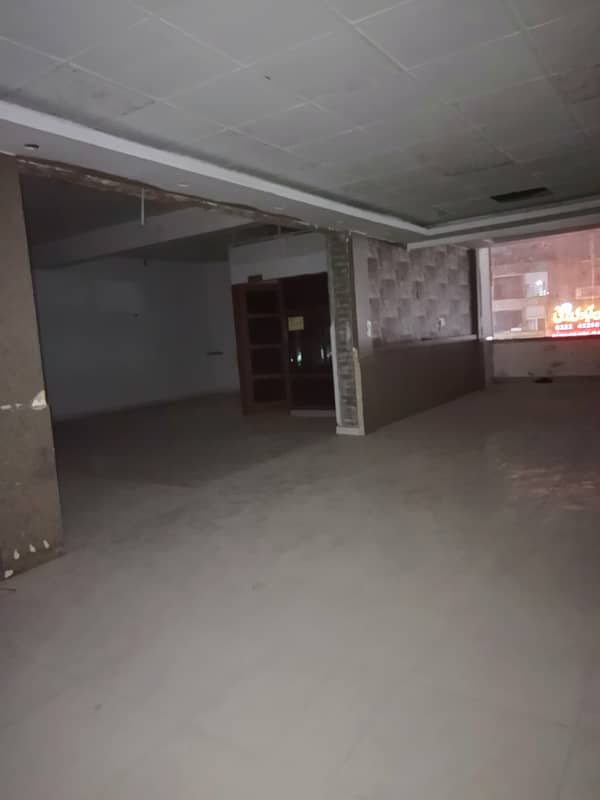 10 marla ground commercial hall for rent in Johar townfor showroom grocery store pharmacy on main road 1