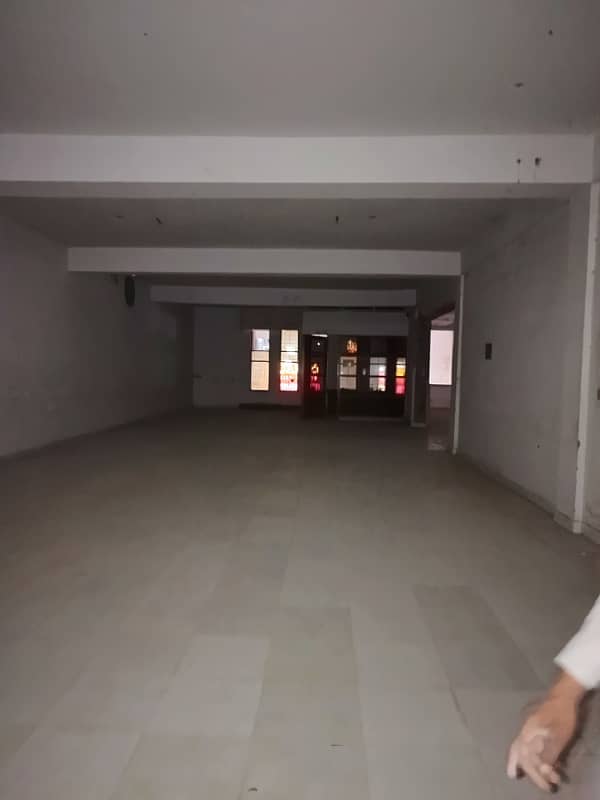 10 marla ground commercial hall for rent in Johar townfor showroom grocery store pharmacy on main road 2