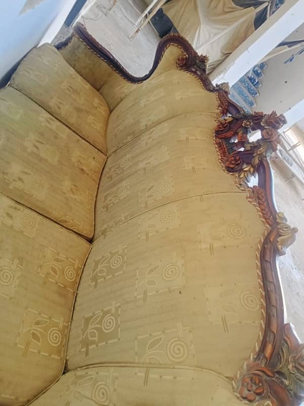 3 seater sheeshm wood sofa for sale 1