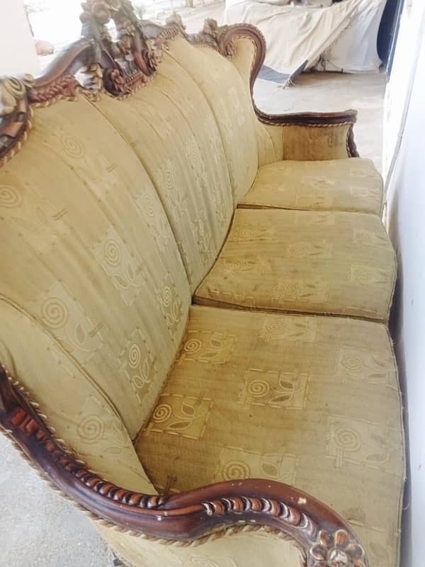 3 seater sheeshm wood sofa for sale 2