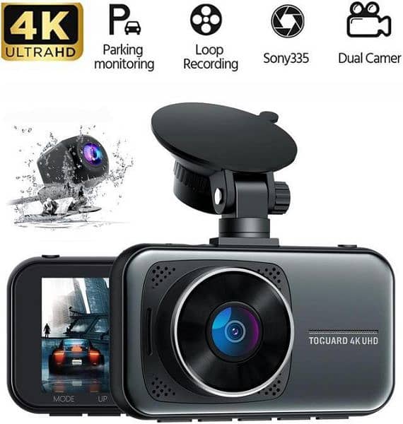 Toguard C200 4K dual car dash cam camera parking monitor loop recordin 8