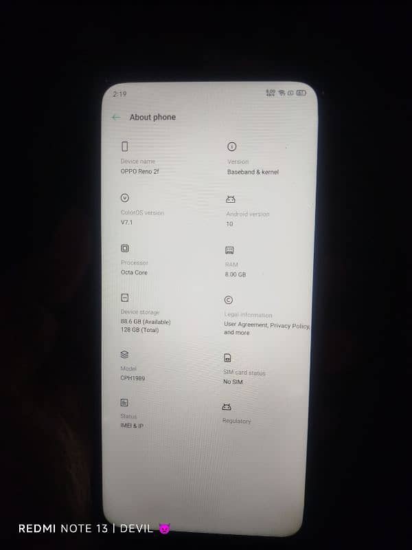 Oppo Reno 2f 8gb 128gb 6