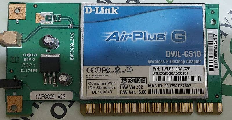 Wifi Adapter Card Dlink 0