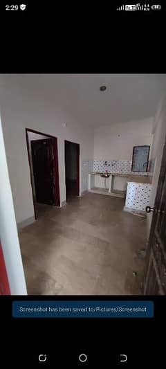 1st floor flat of 3 rooms available in sector D, Akhtar colony.