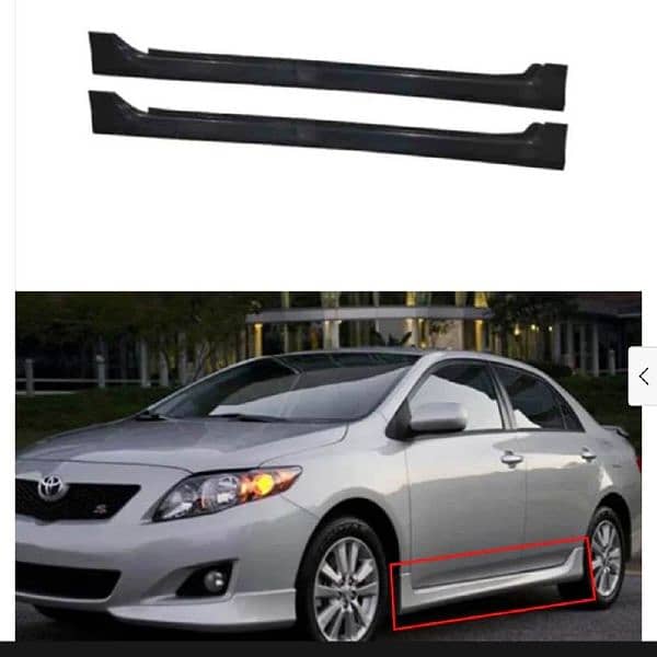 Toyota 1986 model to 2024 model tak side skirts . . WhatsApp 03067457756 1