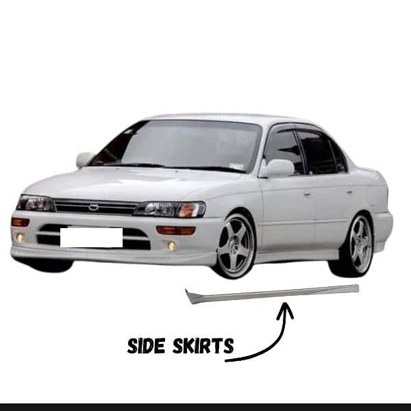 Toyota 1986 model to 2024 model tak side skirts . . WhatsApp 03067457756 2