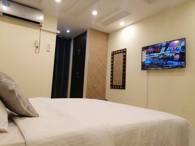 Fully furnished flat for rent 1 bed flat bharia town 7 2