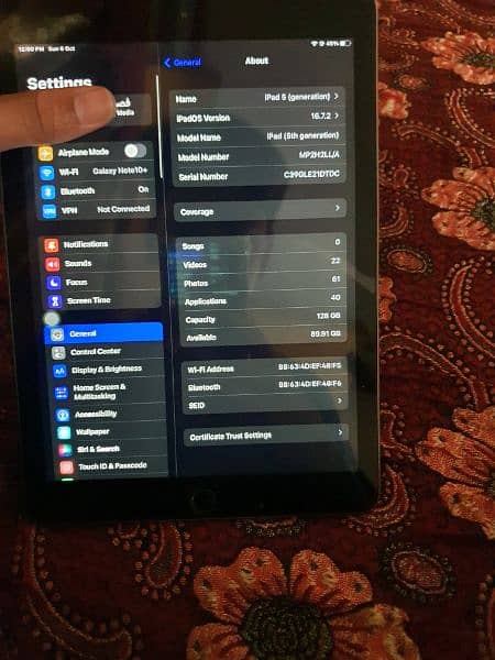 apple ipad 5gen 128gb 4