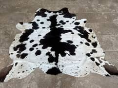 NATURALLY COWHIDE LEATHER RUGS TRICOLOR COW HIDE SKIN CARPET AREA