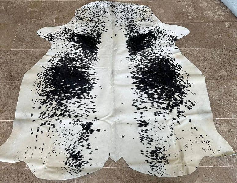 NATURALLY COWHIDE LEATHER RUGS TRICOLOR COW HIDE SKIN CARPET AREA 3