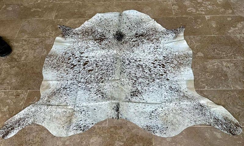 NATURALLY COWHIDE LEATHER RUGS TRICOLOR COW HIDE SKIN CARPET AREA 4