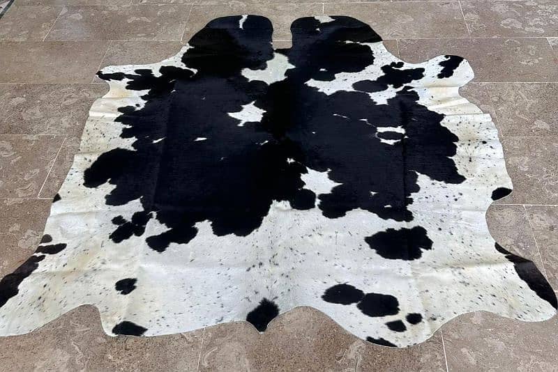 NATURALLY COWHIDE LEATHER RUGS TRICOLOR COW HIDE SKIN CARPET AREA 5