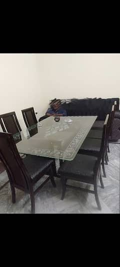 dinning table with six chairs