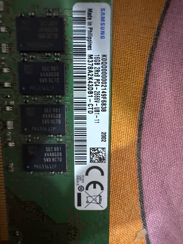 DDR4 16GB 2666MHz RAMs UDIMM 16GB 2RX8 PC4-2666V-UB1-11 2