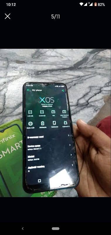 infinix smart 5 3GB 64GB doul Sim 4G LTE Pta approved with box 4