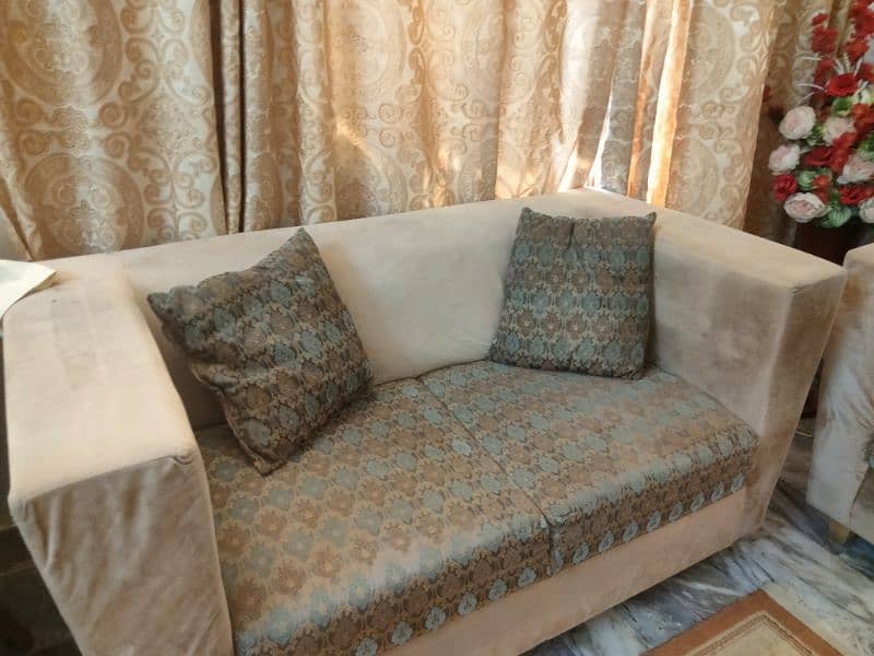 7 Seater sofa set and Single bed 0