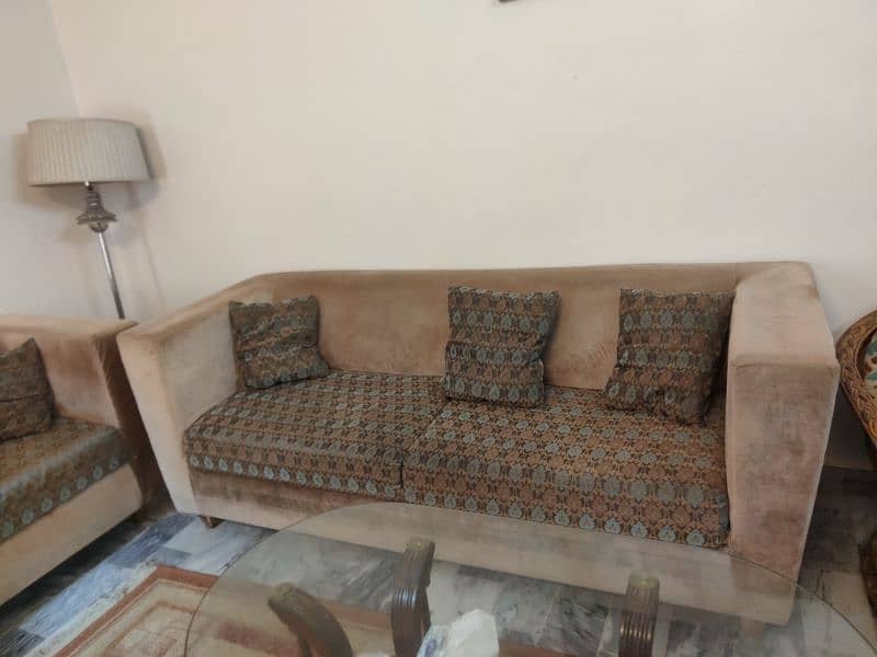 7 Seater sofa set and Single bed 1