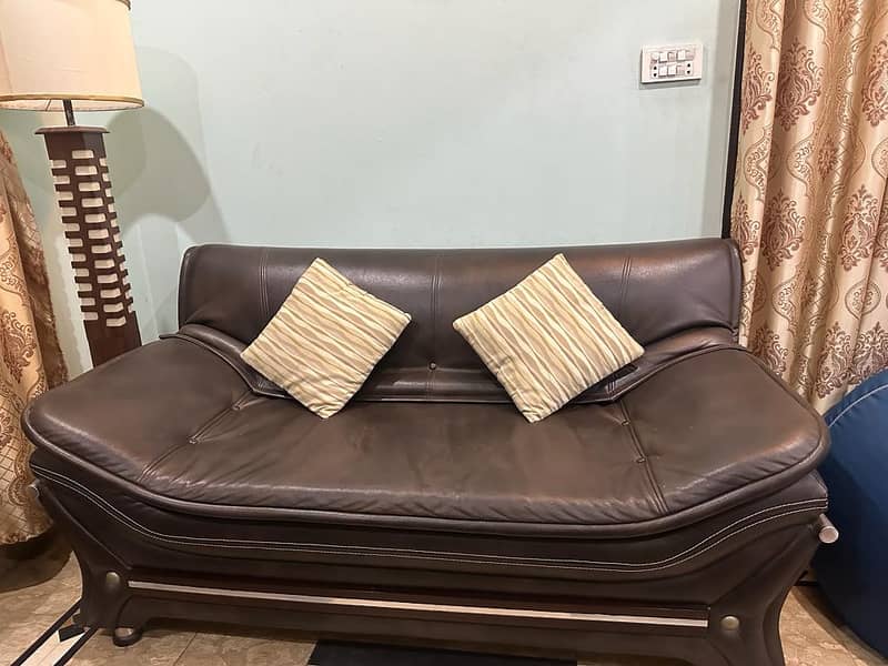 6 Seater Synthatic Leather Sofa Set 1