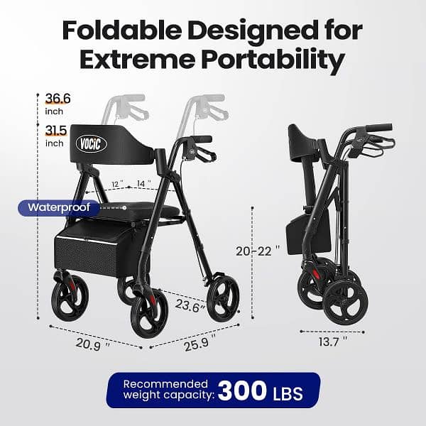 adult foldable roller walker 3