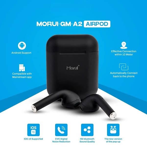 Morui A2 Wireless Earbuds With Enc Noise Cancellation For Clear Sound 4