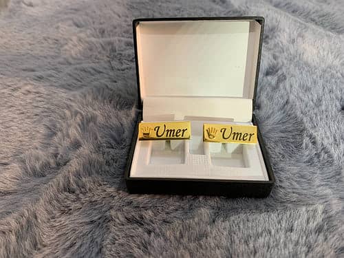 Customize Crown Engraved Name Cufflinks 16