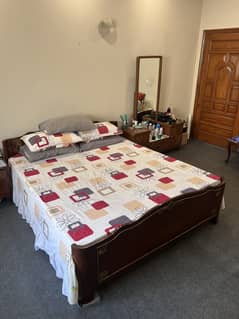 King Bed, Mattress & Side Tables