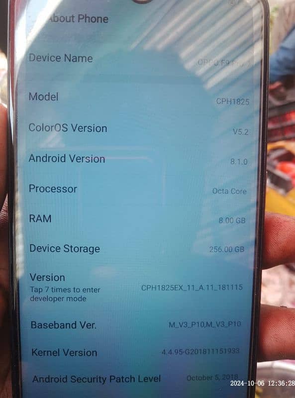 Oppo F9 Pro 8GB RAM 256 GB storage 03284184905 8