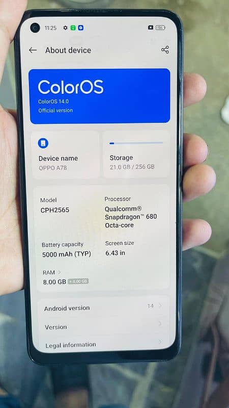 oppo a78 8/256 full box 4 month wranty 9.5/10 condition 03024577198 4