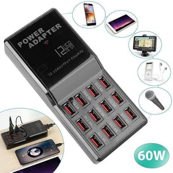 12 port fast charging adapter 12AMP 2