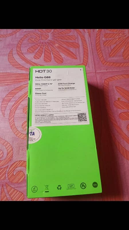 Hot 30 8gb 128gb with box official pta approved 3