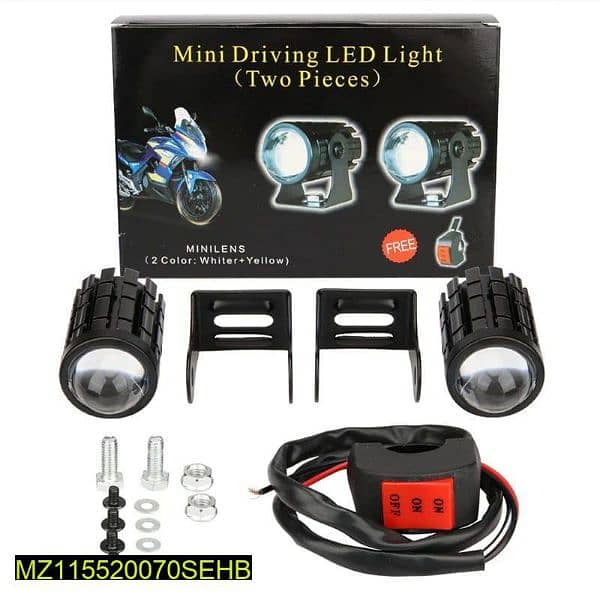 2 Pcs Bike Safety Fog light 0