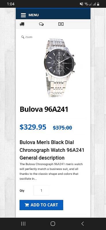 bulova 96A241 original American watch available only watch 8