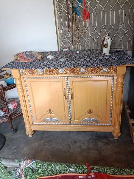 double bed drasing table shokys tarpai set ,istari stand, 6