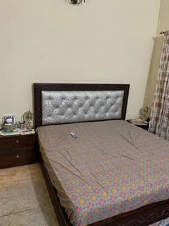 King Size bed with 2 x side tables only. Mattress not for sale. 0