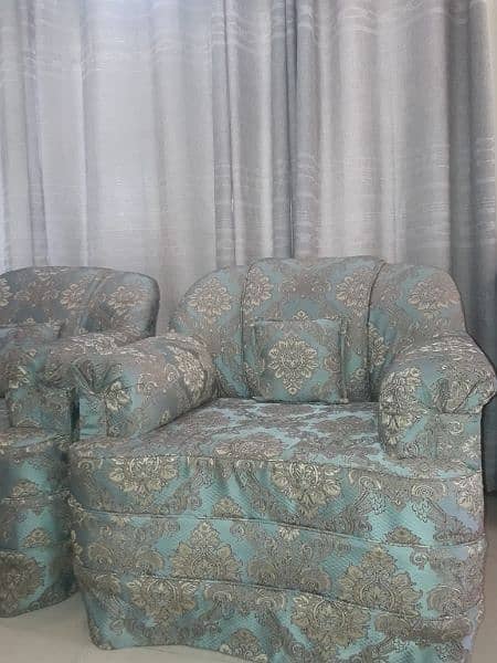 Comfy Blue Fabric Sofa Set - Perfect for Any Living Room! 3