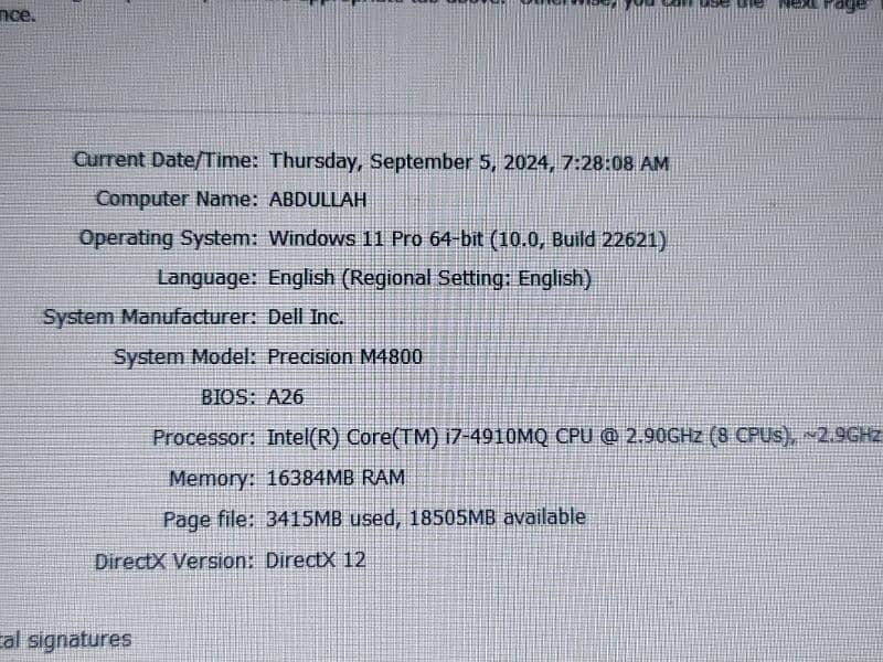 Dell Precision m4800|16GB+512GB|i7+2GB DDR5 Nvidia| 9