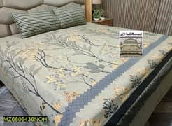 3 pcs Mix cotton printed double bedsheets 0