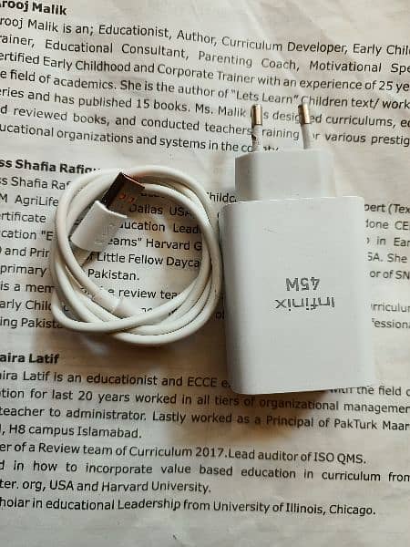 Infinix 45w charger with Type-c cable 0