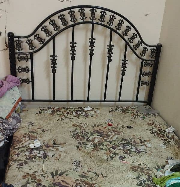 iron bed with mattress 2