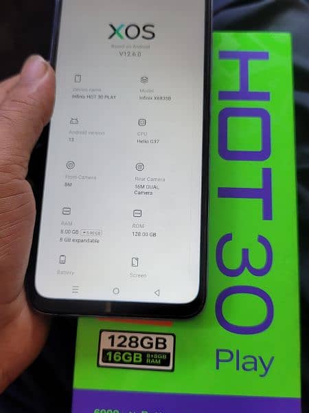 infinix hot 30 play 8gb 128gb 7